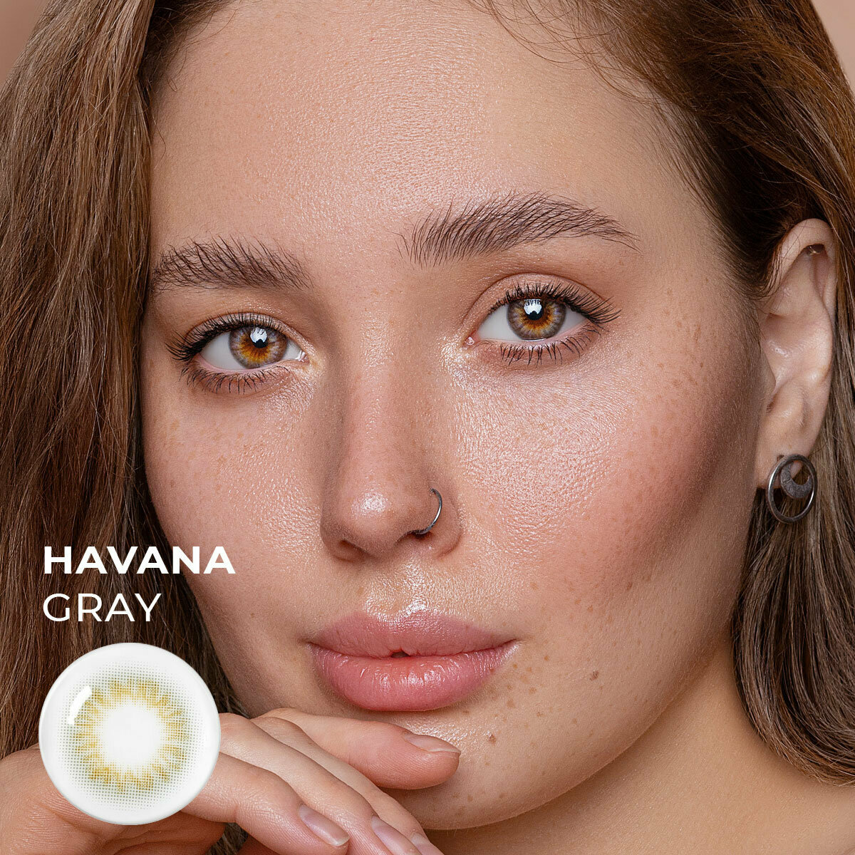 Цветные контактные линзы URBAN LAYER ru Havana Gray -1.5 / 14.0 / 8.6 / 2шт.