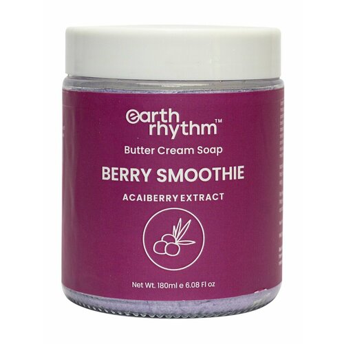 Крем-мыло для тела с ягодами асаи и маслом ши Earth Rhythm Berry Smoothie Butter Cream Soap 987₽