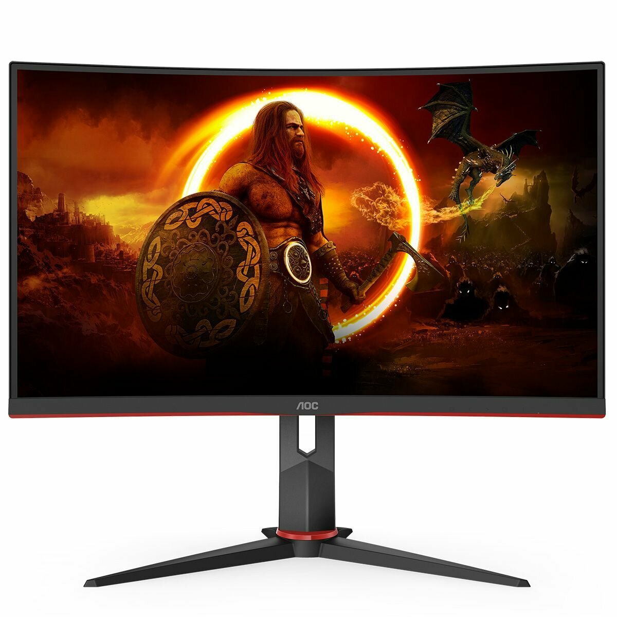 27" Монитор AOC C27G2ZU (VA, 1920x1080, 240Hz) черно-красный