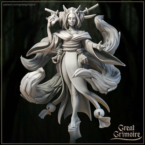 Кицунэ лисица Днд 45 мм