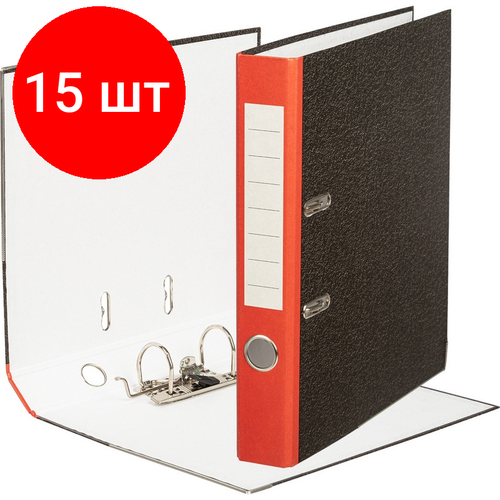 Комплект 15 штук, Папка-регистратор Attache Economy 50 мм мрамор с красн кор, мет. уг, бум/бум папка регистратор attache economy 50 мм мрамор с красн кор мет уг бум бум