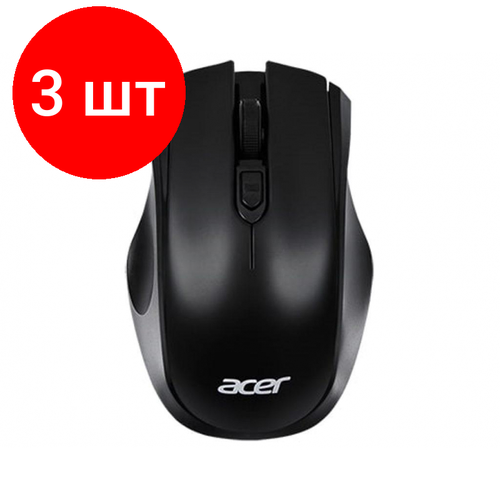 Комплект 3 штук Мышь компьютерная Acer OMR030 черный 368000₽