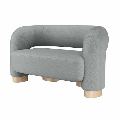 Диван PECOLA двухместный прямой нераскладной для гостиной спальни на кухню в детскую комнату кабинет дачу салон красоты офисный детский мягкая мебель для интерьера дома отдыха для уюта натуральное дерево рогожка серый 48200₽