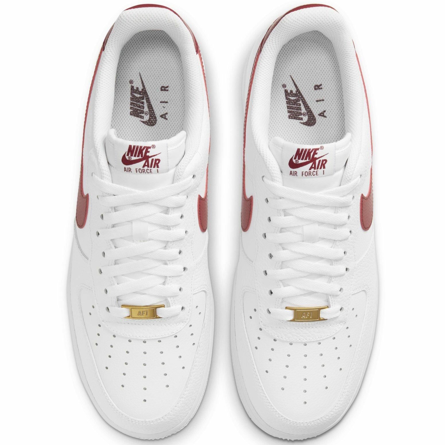 Кроссовки NIKE Air Force 1 '07, размер 8.5 US, красный, белый — фото 1
