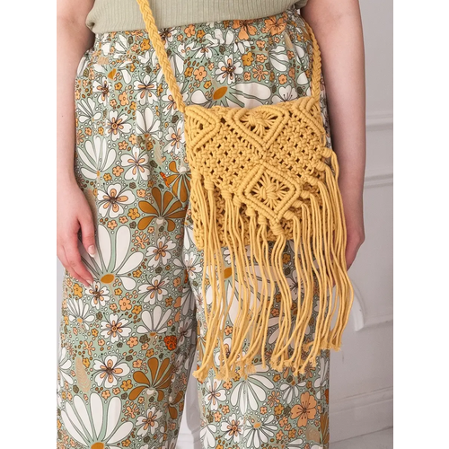 Сумка кросс-боди Неушанка, фактура вязаная, бежевый