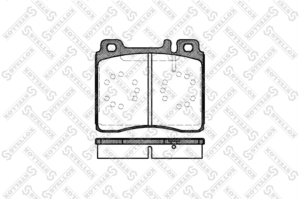 Колодки диск. п. с антискрип. пл. MB перед Stellox 431 000B-SX