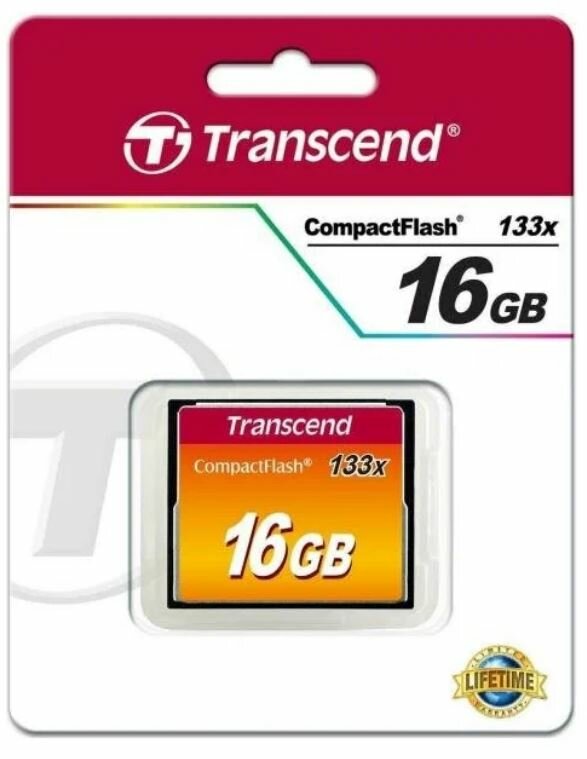 Карта памяти/ Transcend 16GB CF Card (133X) TS16GCF133