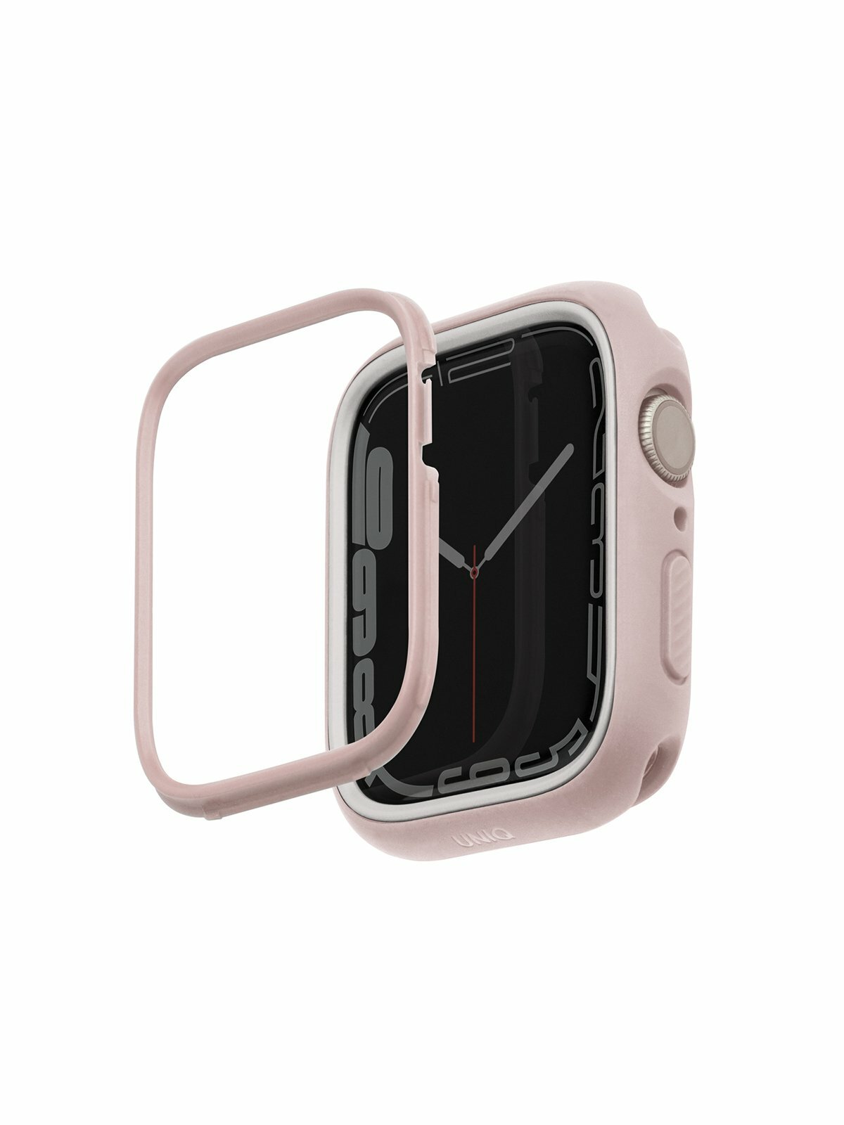 Чехол Uniq Moduo interchangable case для Apple Watch 4/5/6/SE/7/8/9 44/45 мм, розовый / белый