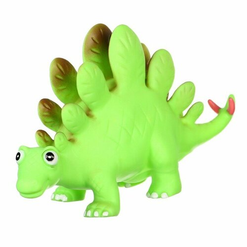 Резиновая игрушка для ванны «Стегозавр», 23 см, с пищалкой, Крошка Я
