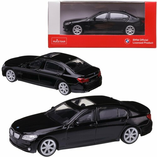 Машина металлическая 1:43 BMW 7 Series, цвет черный - Rastar [37600B] машина rastar ру 1 10 bmw new 6 series красная 52360