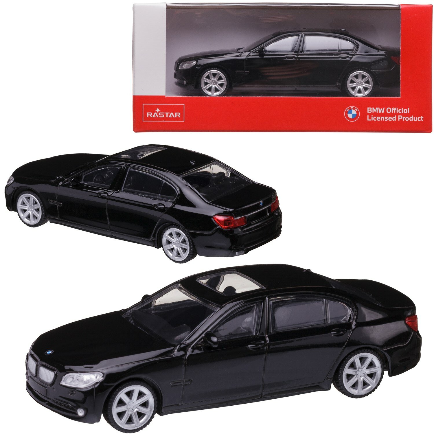 Машина металлическая 1:43 BMW 7 Series, цвет черный - Rastar [37600B]