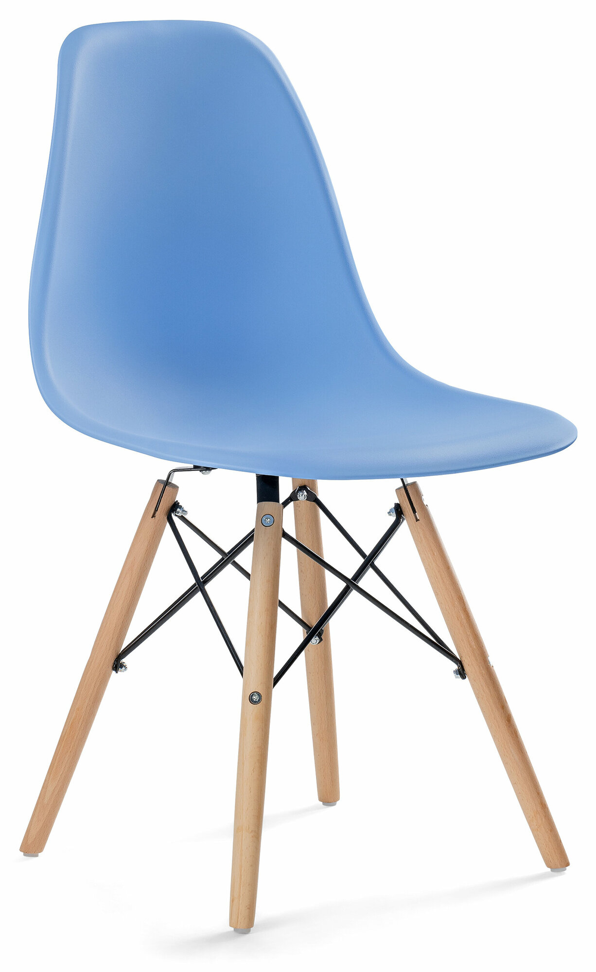 Деревянный стул Woodville Eames light blue