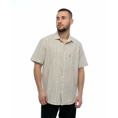 фото Рубашка maestro, размер 48/m/41 ворот, бежевый