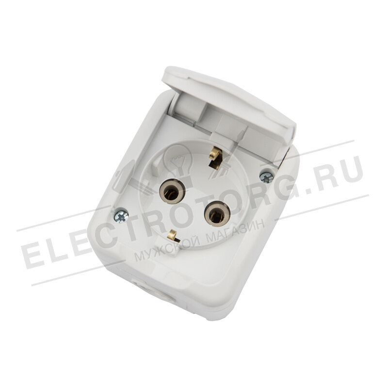 розетка 1-ая kranz mini наружная серия, ip54, с заземлением, керам.осн., белая, kr-78-0605 - фото №18
