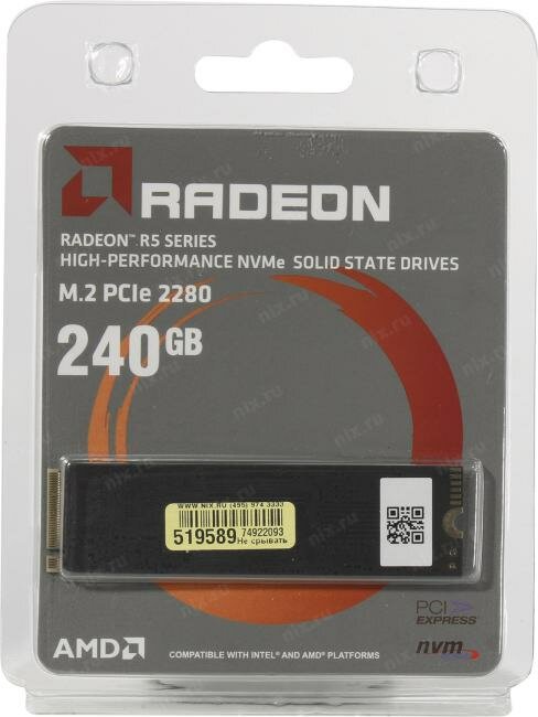 SSD накопитель AMD Radeon 240Гб, M.2 2280, SATA III - фото №16