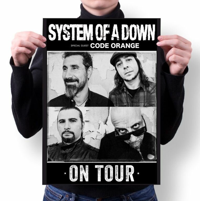 Плакат System of a Down, Систем оф а Даун №2, А4 (29-21 см)