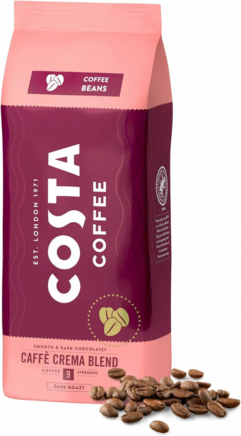 Кофе в зернах Costa Coffee Crema Blend 9 1 кг