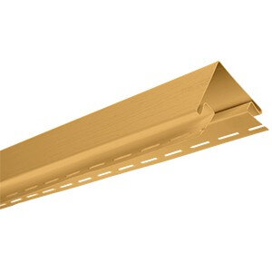 фото Сайдинг планка угол наружний Золотистая Блокхаус