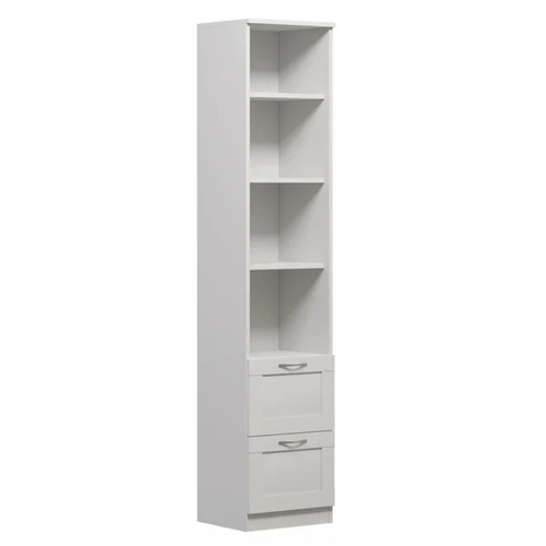 Стеллаж с 3 полками и 2 ящиками сириус 39х190, белый