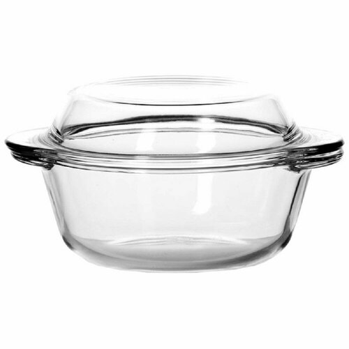 Кастрюля с крышкой Borcam, 2 л, стекло бесцветный, прозрачный