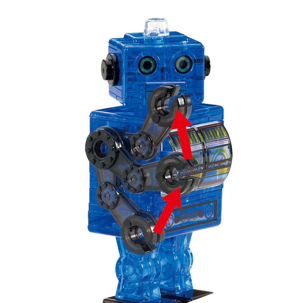 Головоломка 3D Crystal Puzzle Робот cиний цвет: синий - фото №20