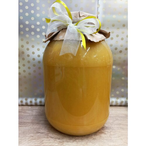 Подсолнечниковый мёд натуральный, без добавок. Банка 4,300 кг/3 литра