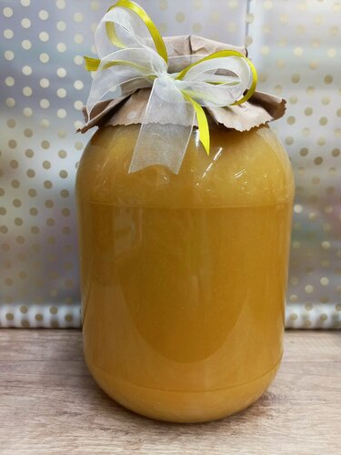 Изображение товара Подсолнечниковый мёд натуральный, без добавок. Банка 4,300 кг/3 литра