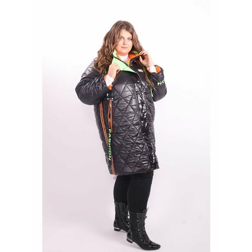 фото Куртка yaber, размер 66/68, оранжевый, черный