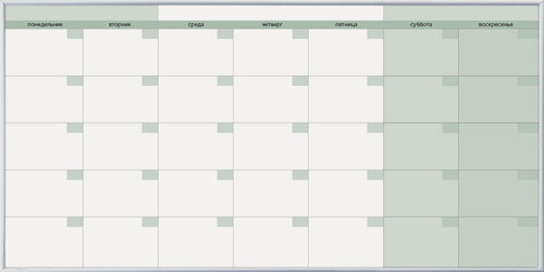 Изображение товара Канбан-доска, настенная магнитно-маркерная 80х40 см, АртБорд, для планирования, "Домашний офис, олива".
