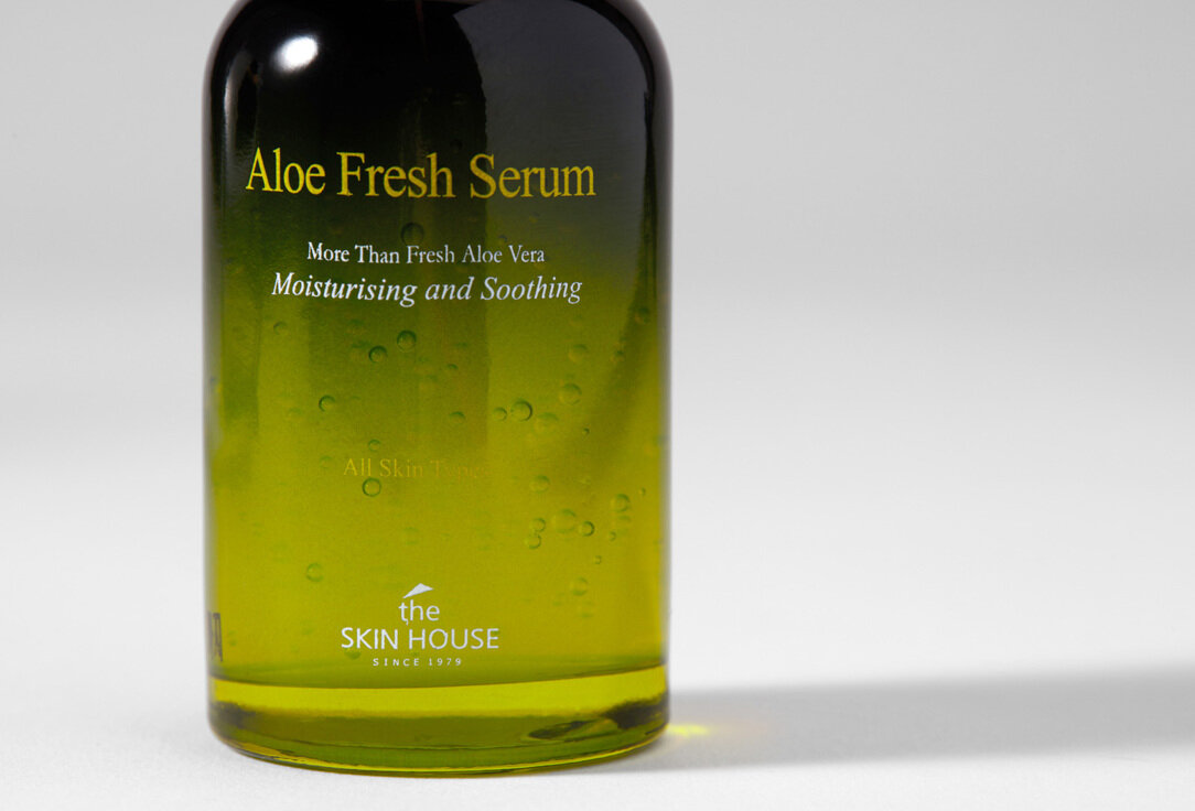 Увлажняющая и успокаивающая сыворотка с экстрактом алоэ The Skin House Aloe Fresh Serum, 50мл - фото №20