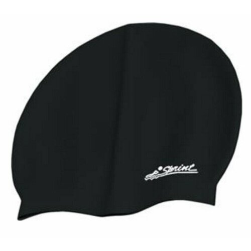 фото Шапочка для плавания sprint aquatics silicone swim cap черный