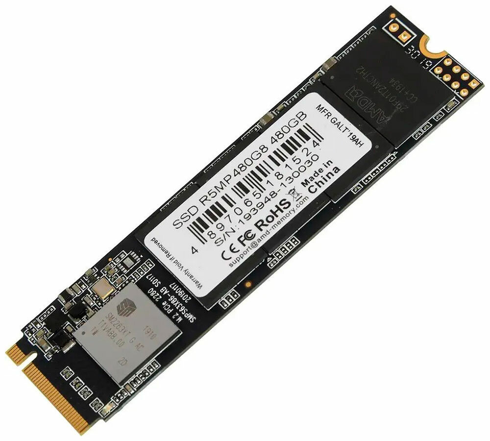 SSD накопитель AMD Radeon 480Гб, M.2 2280, SATA III - фото №16