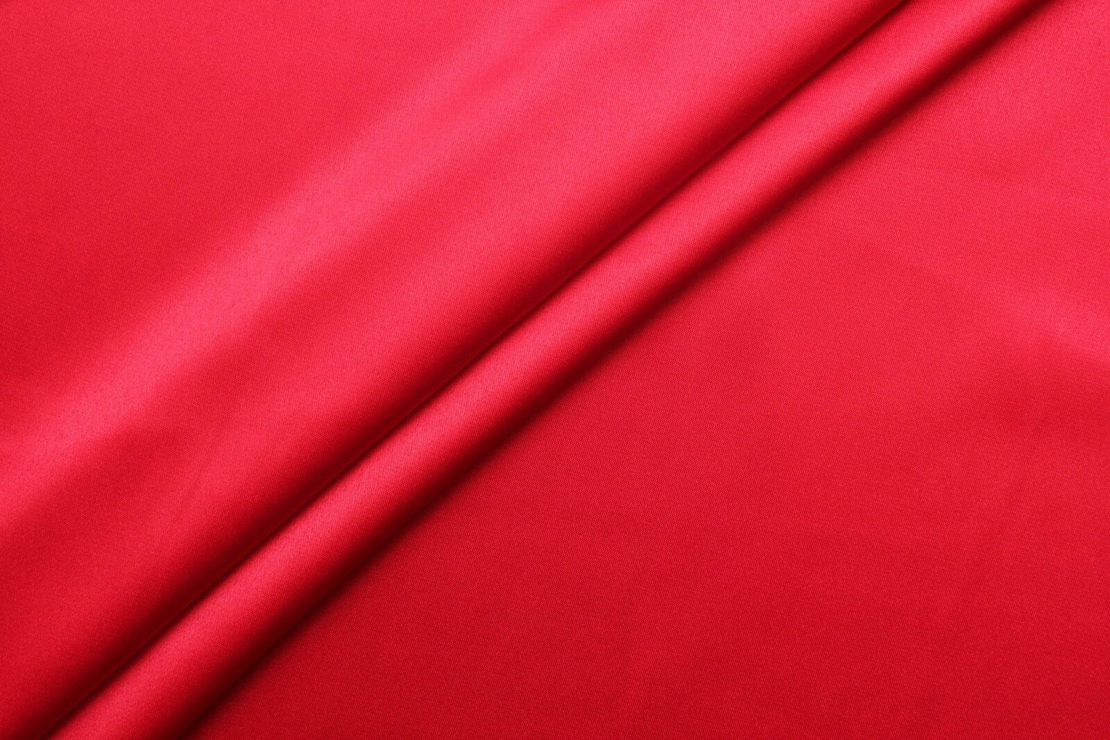 Ткань Атлас однотонный красный, 380 г/пм, ш146см, 0,5 м