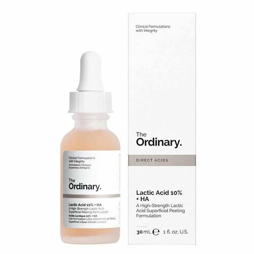 Молочная кислота-пилинг TheOrdinary Lactic Acid 10 HA 30 мл мягко эксфолиирует кожу не вызывая раздражения уменьшая видимость несовершенств пигментных пятен морщинок неровного тона 2790₽
