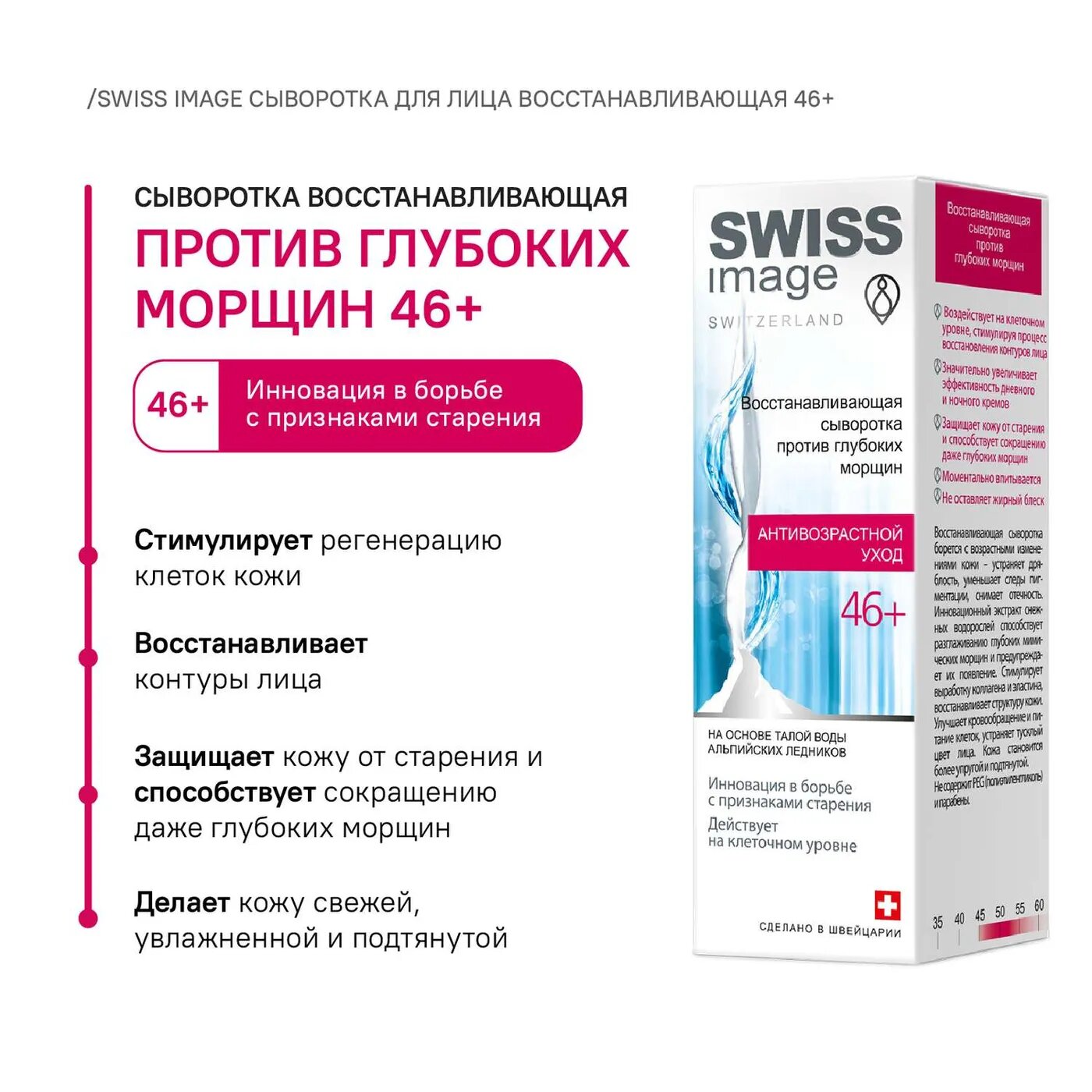 Сыворотка Swiss Image (Свисс Имейдж) восстанавливающая против глубоких морщин 30 мл MEDENA AG - фото №14