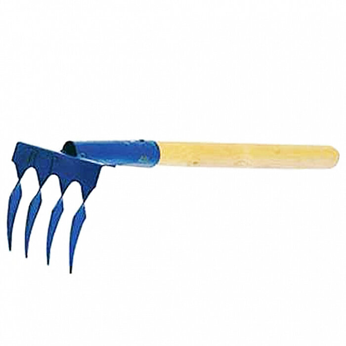 фото Грабли 4-х зубые, витые, эмаль, с черенком Masterquant MQ-ГВ-4