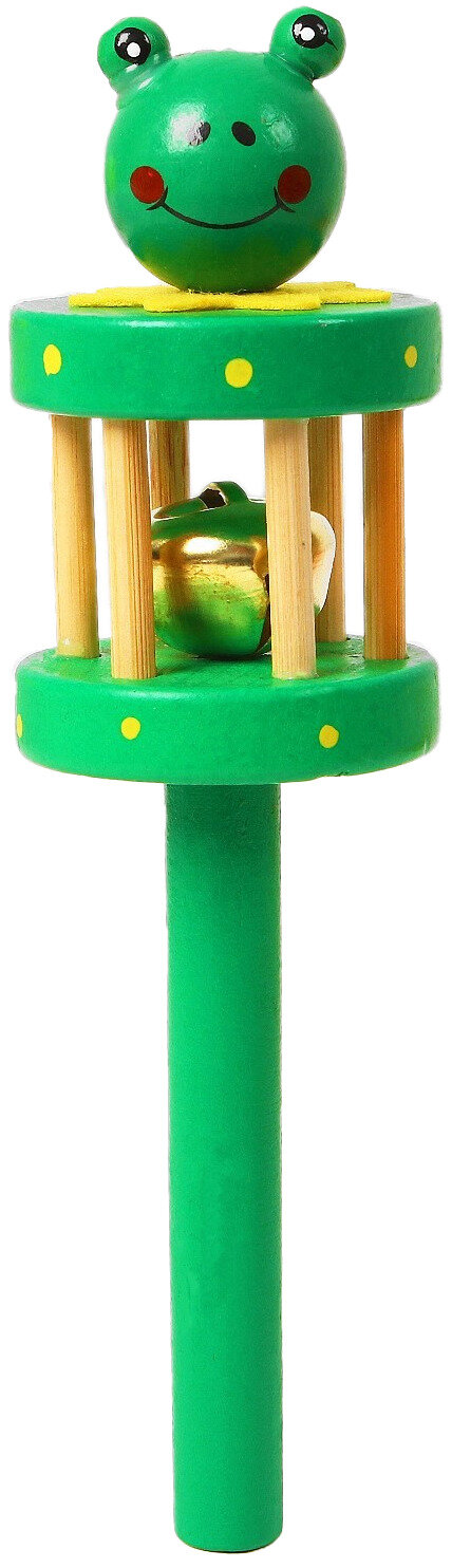 Музыкальная игрушка погремушка с бубенцами "Весёлый зоопарк", развитие музыкального слуха и чувства ритма, цвета микс