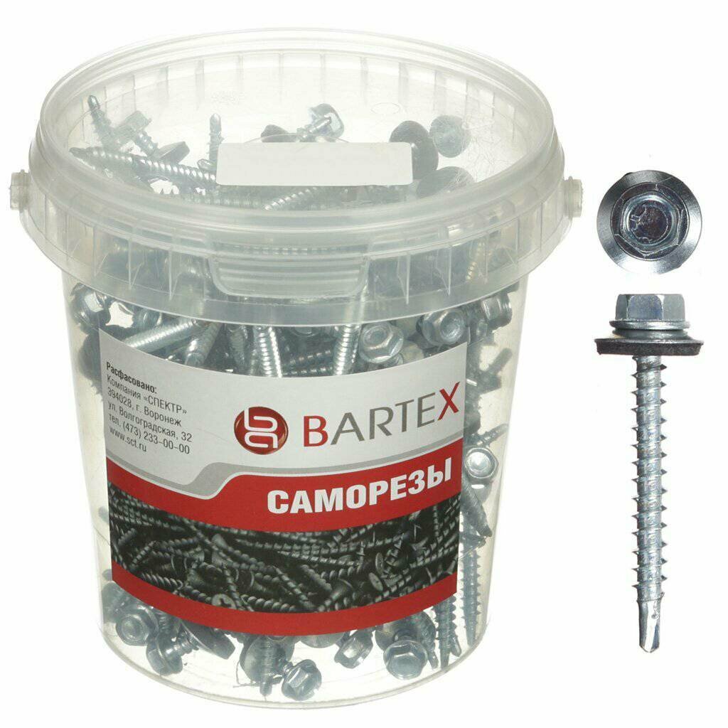фото Саморез кровельный, d4.8х50 мм, 150 шт, оцинкованный, банка, Bartex