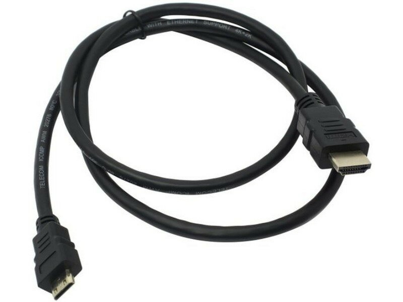 Кабель аудио-видео Telecom, HDMI (m) - Mini HDMI (m) , ver 2.0, 2м, GOLD черный [tcg205-2m] Noname - фото №10
