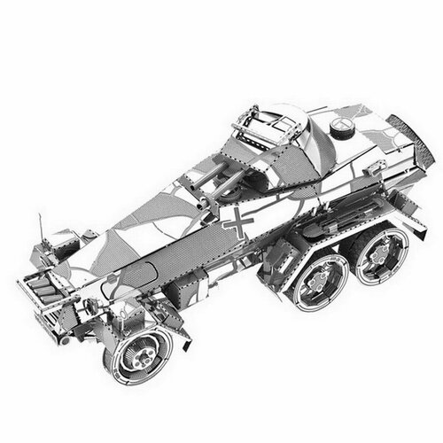 Металлический конструктор / 3D конструктор / Сборная модель 3D Metal Model 6-Wheeled Heavy Armored Car 4d assemble world war ii cougar wheeled 1 72 wheeled armored car reconnaissance car model child toy ornaments