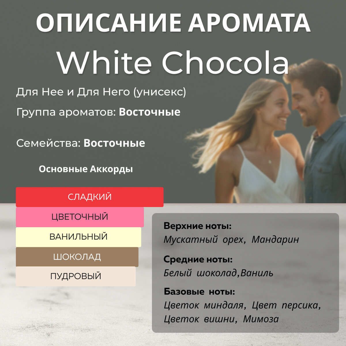 "White Chocola" - Духи унисекс 6 мл + подарок 1 мл другого аромата