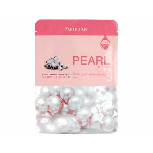 Маска для лица тканевая с экстрактом жемчуга Farm Stay VISIBLE DIFFERENCE MASK SHEET PEARL