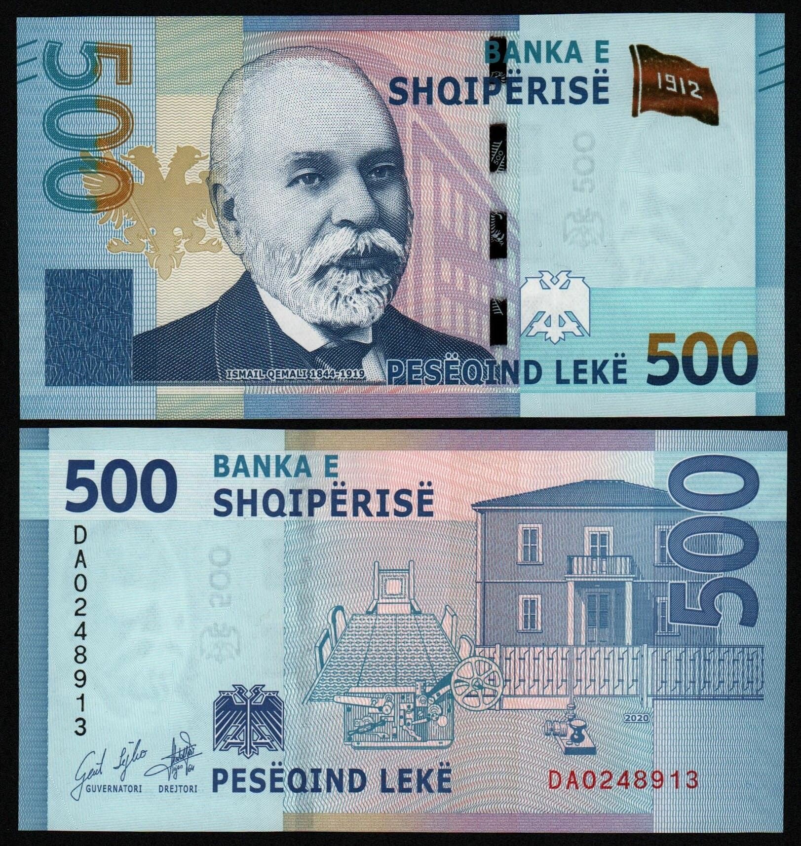 Банкнота Албания 500 лек 2020 года UNC