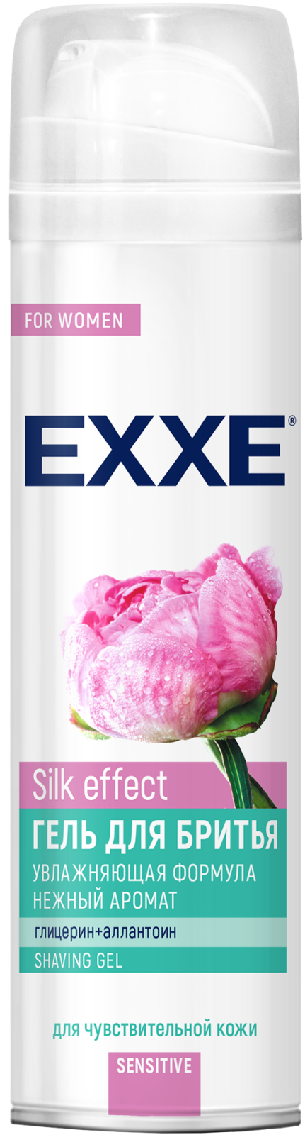 Гель для бритья Exxe Sensitive Silk Effect женский, 200 мл