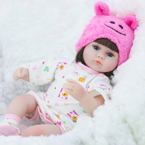 Кукла Реборн девочка Подарок для Девочки Пупс Игрушка в малиновой шапочке 42 см кукла реборн девочка подарок для девочки пупс игрушка 42 см