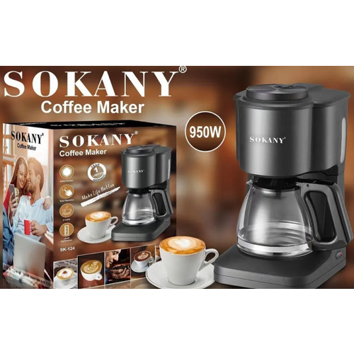 Кофеварка капельнаяКофеварка SOKANY черный SK-124 299900₽
