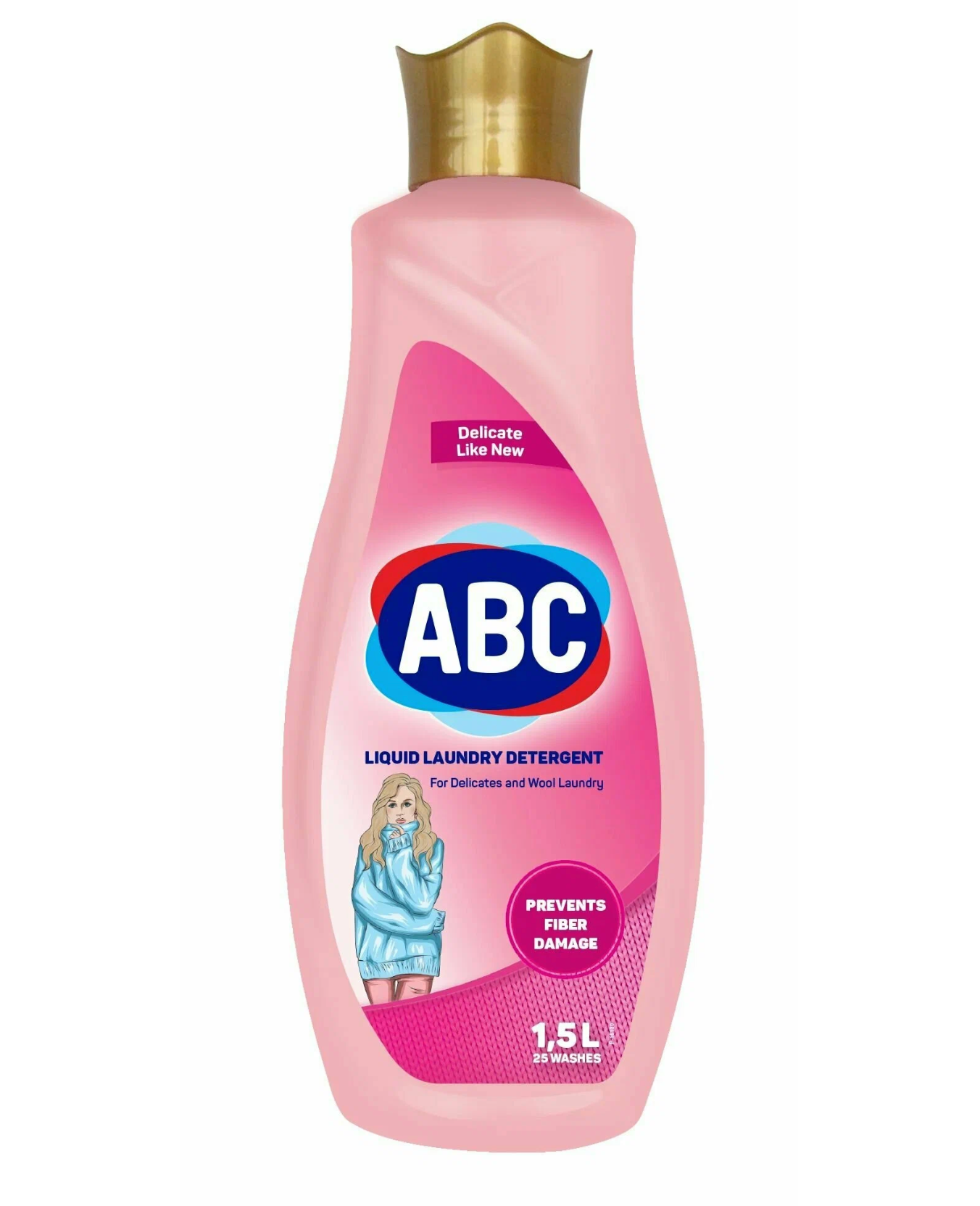 АБЦ / ABC - Средство моющее для стирки деликатных тканей и шерсти жидкое 25 стирок 1500 мл
