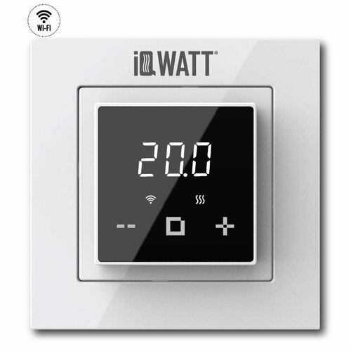 Электронный программируемый термостат IQ THERMOSTAT D black/white WI-FI термостат thermostat 87 ossca 02545