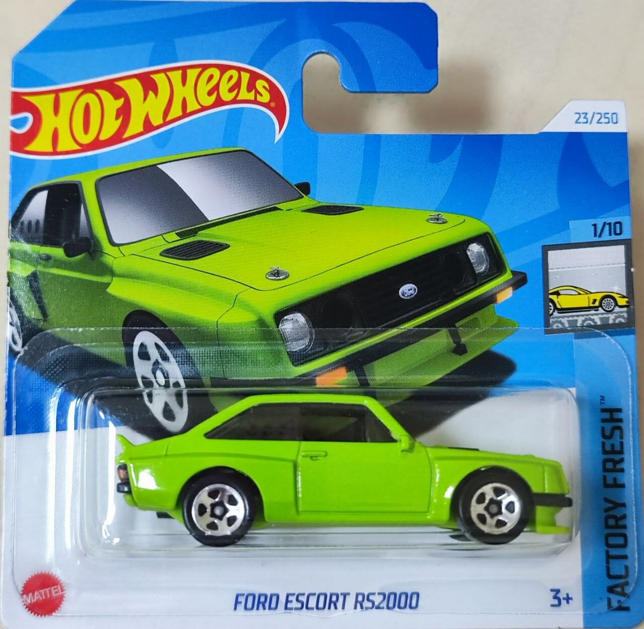 Hot Wheels Машинка базовой коллекции FORD ESCORT SRS2000 салатовая 5785/HTC48