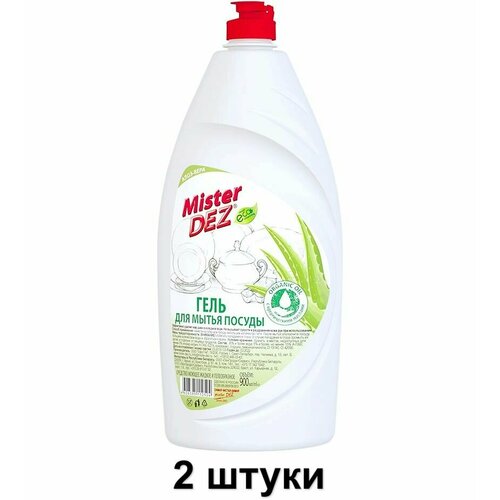 Mister DEZ Гель для мытья посуды Eco Cleaning Алоэ-вера, 900 мл, 2 шт